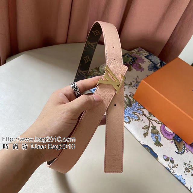 LV新款女士皮帶 路易威登Initiales雙面小牛皮腰帶  jjp1228